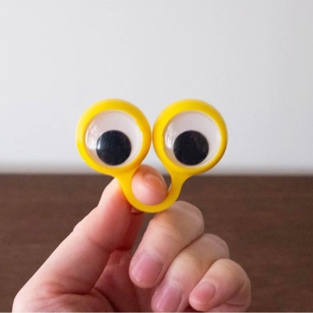 Toysmith Kids Classic Finger Eye Puppet Toy Yellow